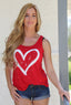 HEART SPLATTER TANK (Red)
