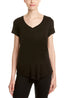 BLACK SOLID MODAL S/S V NECK