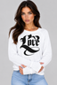 LOVE OLDE ENGLISH LIGHTWEIGHT BRUSHED FLEECE PULLOVER TOP (White)