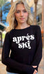 APRES SKI LIGHTWEIGHT FLEECE BLACK SWEATSHIRT (PULLOVER) (Black)