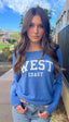 WEST COAST LIGHTWEIGHT BRUSHED FLEECE PULLOVER TOP (Blue)