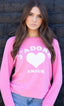J'ADORE AMOUR LIGHTWEIGHT BRUSHED FLEECE TOP (Pink)