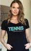 TENNIS OBSESSED VNECK TEE (Black)