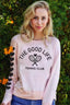 THE GOOD LIFE TENNIS CLUB LIGHTWEIGHT FLEECE PULLOVER SWEATSHIRT (Peach)