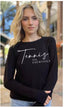 TENNIS TIL COCKTAILS LIGHTWEIGHT FLEECE PULLOVER (Black)