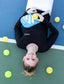 PICKLEBALL. EMBROIRDERED FLEECE PULLOVER SWEATSHIRT (Black)