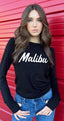 MALIBU LIGHTWEIGHT FLEECE SWEATSHIRT (Black)