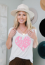 ALL YOU NEED IS LOVE S/S V-NECK TEE (White)