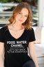 BACK TO THE BASICS S/S V NECK. (Black)