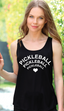 PICKLEBALL RAINBOW TANK with HEARTS on Back (Black)