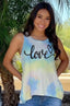 LOVE CURSIVE SWING TANK (Tie-Dye)