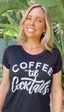 COFFEE TIL COCKTAILS S/S CREW NECK TEE (Black)