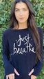 JUST BREATHE LIGHTWEIGHT FLEECE SWEATSHIRT