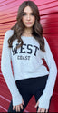 WEST COAST LIGHTWEIGHT HACCI RIBBED SWEATER TOP (ASH GREY)
