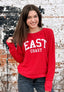 EAST COAST LIGHTWEIGHT BRUSHED FLEECE TOP (Red)