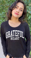 GRATEFUL HEART L/S TEE. (Black)