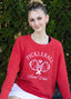 PICKLEBALL SOCIAL CLUB LIGHTWEIGHT BRUSHED FLEECE PULLOVER TOP (Red)