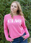 CIAO LIGHTWEIGHT BRUSHED FLEECE TOP (Pink)