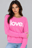 LOVE. LIGHTWEIGHT BRUSHED FLEECE PULLOVER TOP (Pink)
