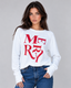 MERRY LIGHTWEIGHT BRUSHED FLEECE PULLOVER TOP (White)