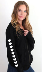 LOVE. LIGHTWEIGHT FLEECE ZIP HOODIE