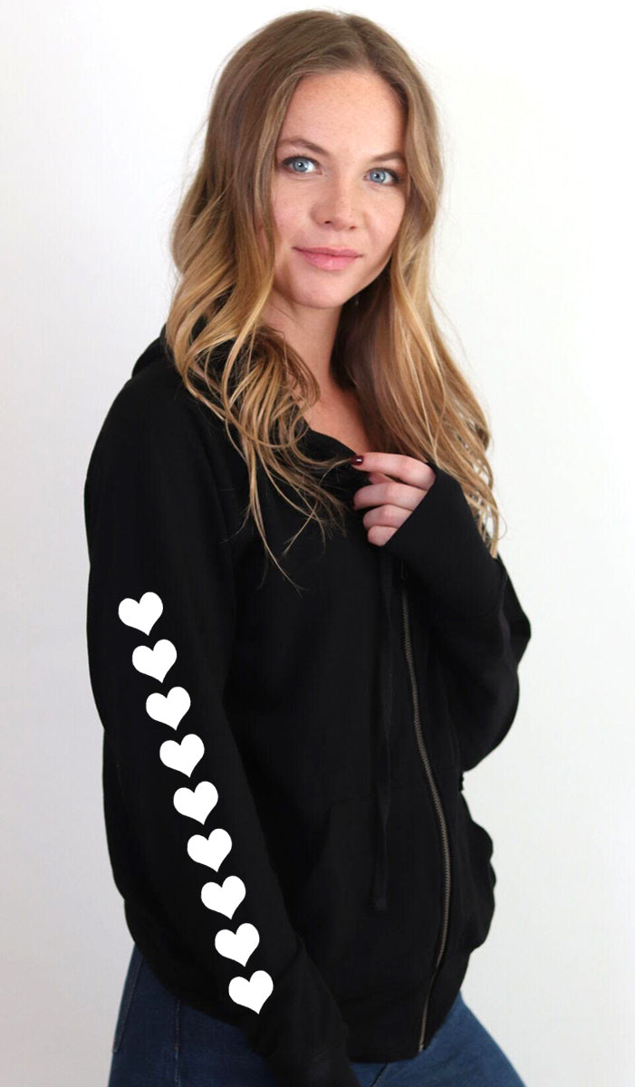 LOVE. LIGHTWEIGHT FLEECE ZIP HOODIE