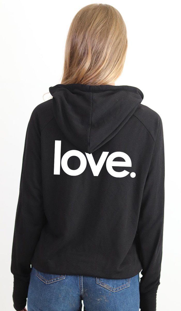 LOVE. LIGHTWEIGHT FLEECE ZIP HOODIE Main image