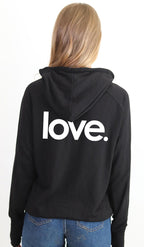 LOVE. LIGHTWEIGHT FLEECE ZIP HOODIE