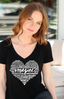 IMAGINE (WITH LYRICS) S/S TEE with 3 SOLID HEARTS GRAPHICS ON BACK. (Black)