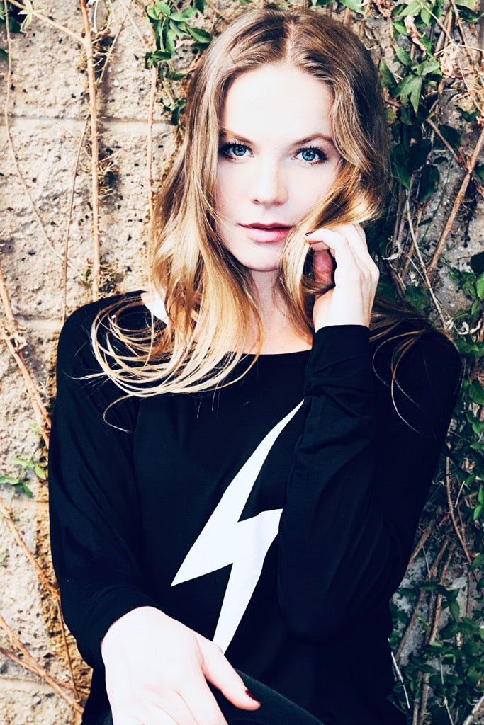 LIGHTNING BOLT L/S TEE (Black) Main image
