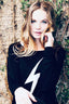LIGHTNING BOLT L/S TEE (Black)