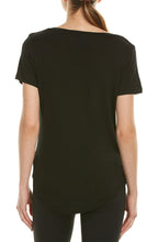 BLACK SOLID MODAL S/S V NECK