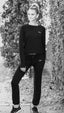 LOVE. EMBROIDERED LIGHTWEIGHT FLEECE BLACK SWEAT PANT (JOGGER)