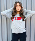 MERRY LIGHTWEIGHT FLEECE SWEATSHIRT (Grey)