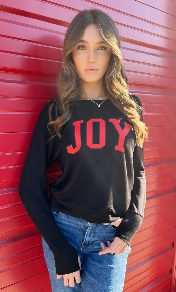JOY LIGHTWEIGHT FLEECE SWEATSHIRT (Black)