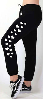 HEARTS LIGHTWEIGHT FLEECE BLACK SWEAT PANT (JOGGER)