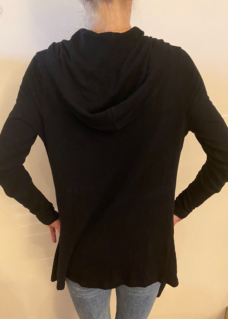 CARDIGAN with HOOD (Black)
