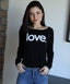 LOVE. BLACK L/S TEE