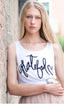 GRATEFUL HEART TANK with a SCATTERED HEARTS GRAPHIC on back (White)