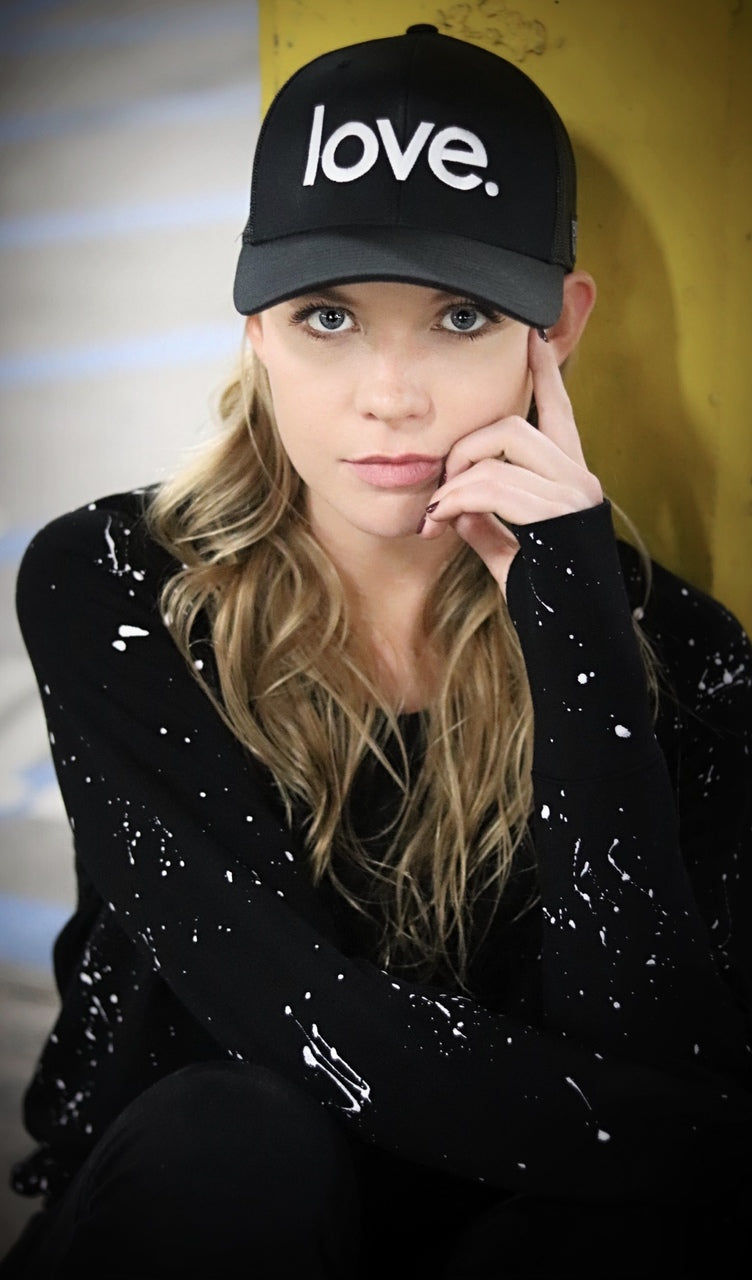 LOVE. EMBROIDERED TRUCKER HAT Main image