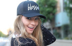 BLESSED EMBROIDERED TRUCKER HAT