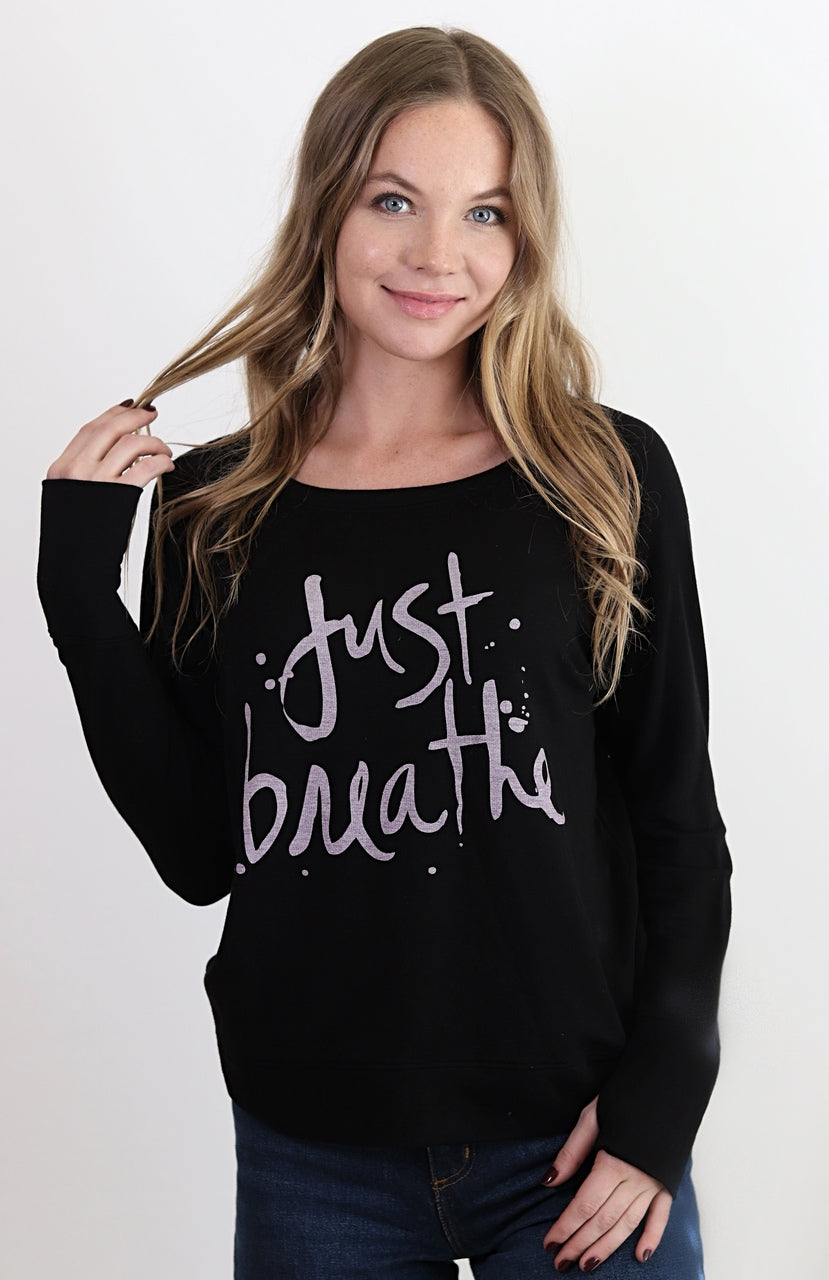 JUST BREATHE LIGHTWEIGHT FLEECE SWEATSHIRT