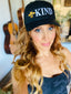 BEE KIND EMBROIDERED TRUCKER HAT (Black)