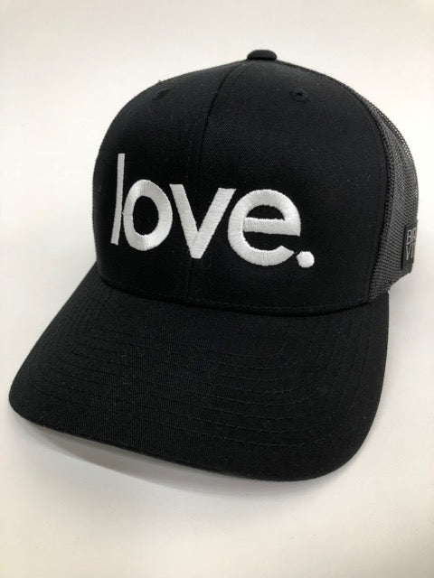 LOVE. EMBROIDERED TRUCKER HAT