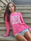 HELLO SUNSHINE LIGHTWEIGHT BRUSHED FLEECE TOP - NEW (Pink)
