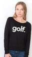 GOLF. L/S TEE with EAT, SLEEP, GOLF REPEAT on back (Black)
