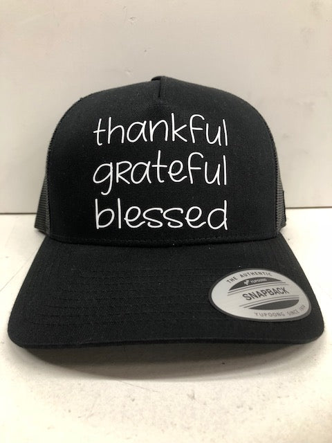 THANKFUL GRATEFUL BLESSED TRUCKER HAT