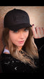 LOVE. EMBROIDERED TRUCKER HAT BLACK ON BLACK