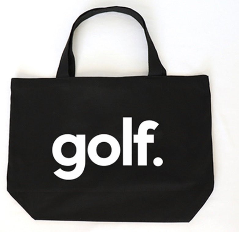 GOLF. BLACK CANVAS TOTE Main image