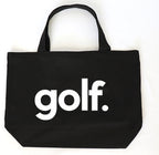 GOLF. BLACK CANVAS TOTE